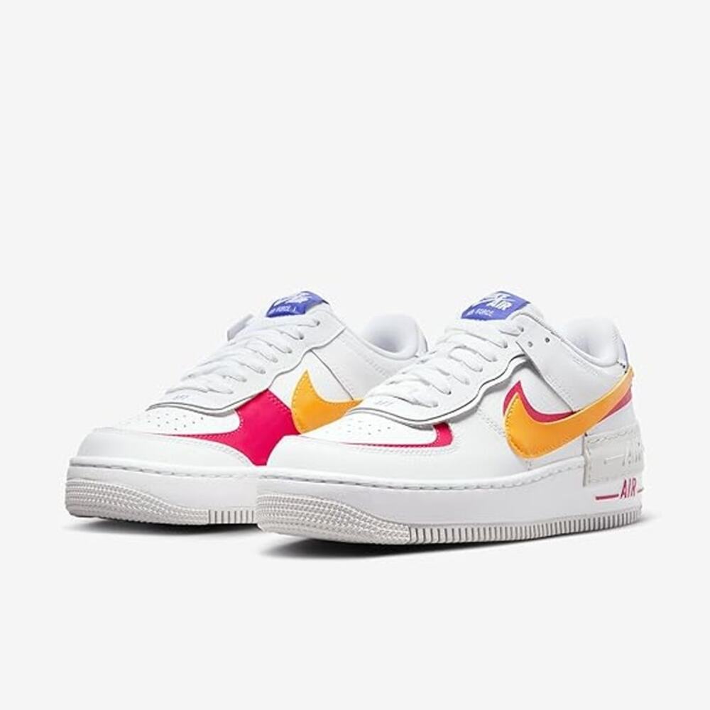 NWT Nike Air Force Women's 1 Shadow ,White/Sundial-Siren Red -Size 8